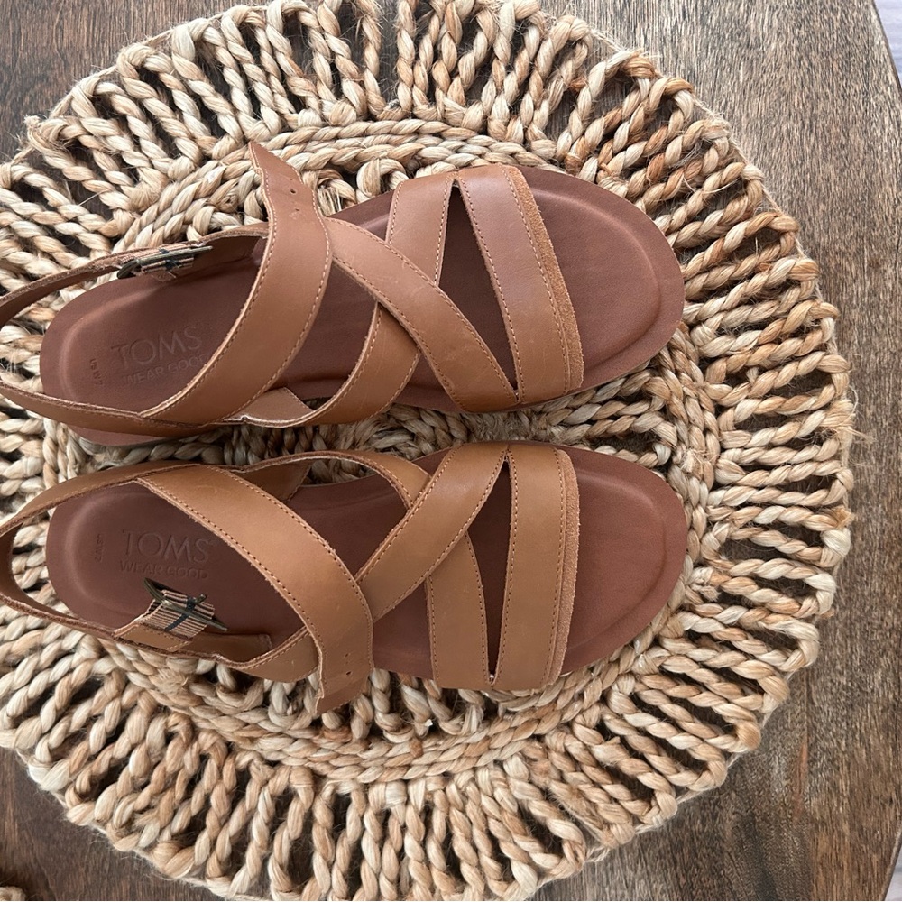 TOMS Women's Brown Strappy Sandals